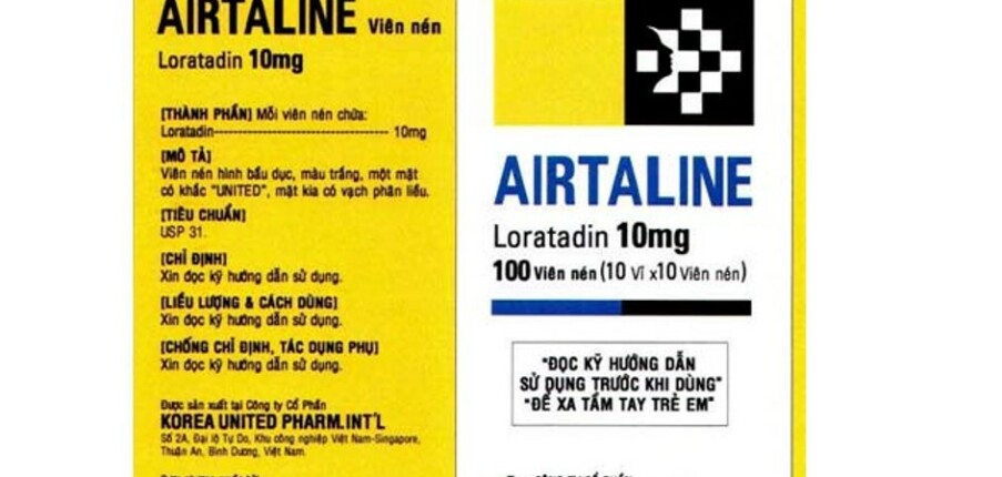 Thuốc Airtaline - Điều trị viêm mũi dị ứng - Hộp 10 vỉ x 10 viên - Cách dùng