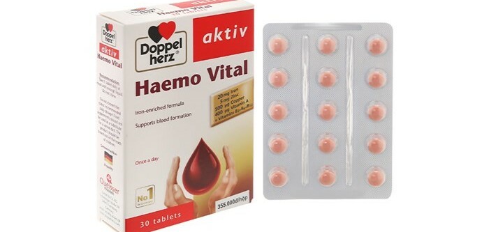 Aktiv Haemo Vital Doppelherz - Tăng cường sức khỏe cho cơ thể - Hộp 30 viên - Cách dùng