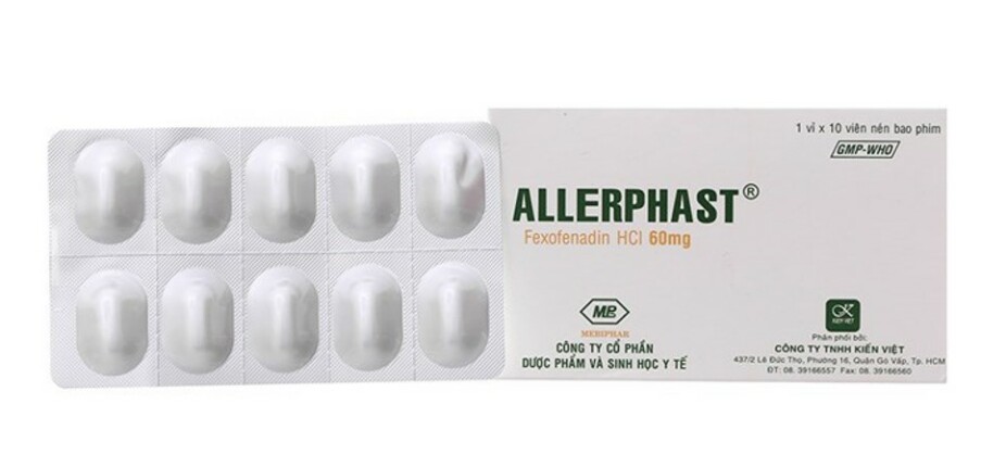 Thuốc Allerphas - Điều trị các triệu chứng dị ứng - Hộp 1 vỉ x 10 viên - Cách dùng