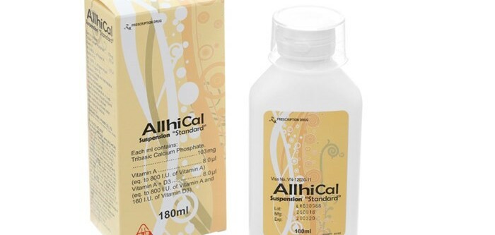Thuốc Allhical - Điều trị bệnh do thiếu canxi - Hộp 1 chai 180ml - Cách dùng