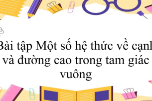 50 Bài tập Một số hệ thức về cạnh và đường cao trong tam giác vuông (có đáp án năm 2024) - Toán 9