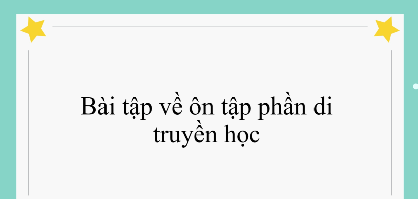 70 bài tập về ôn tập phần di truyền học (có đáp án năm 2023) - Sinh học 12