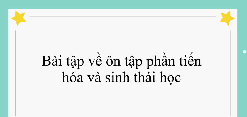 50 bài tập về ôn tập phần tiến hóa và sinh thái học (2024) có đáp án chi tiết nhất