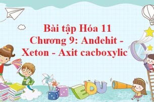 500 Bài tập Hóa 11 Chương 9: Anđehit - Xeton - Axit cacboxylic (có đáp án năm 2023)