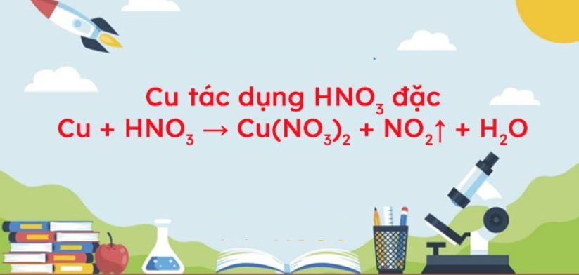 Cu + HNO3 → Cu(NO3)2 + NO2 + H2O | Cu ra Cu(NO3)2