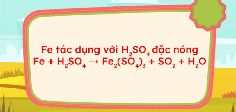 Fe + H2SO4 → Fe2(SO4)3 + SO2 + H2O | Fe ra Fe2(SO4)3