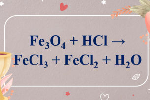 Fe3O4 + HCl → FeCl3 + FeCl2 + H2O | Fe3O4 ra FeCl3| Fe3O4 ra FeCl2