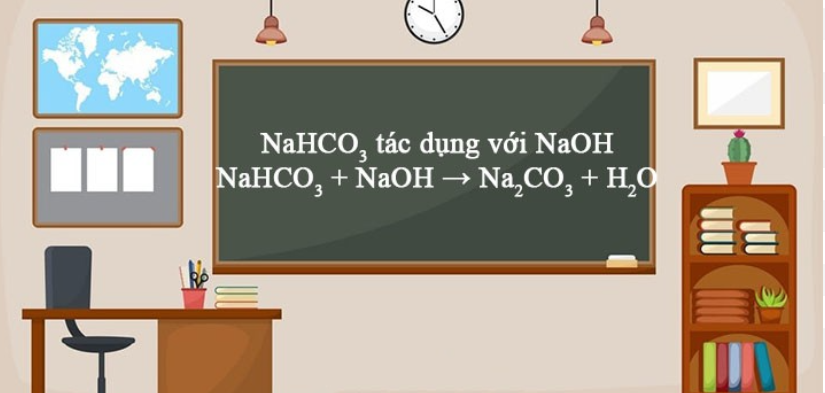 NaHCO3 + NaOH → Na2CO3 + H2O | NaHCO3 ra Na2CO3