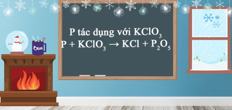 P + KClO3 → KCl + P2O5 | P ra P2O5