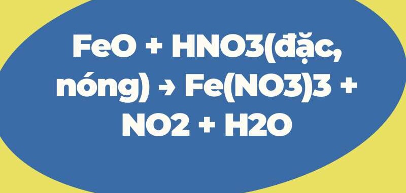 FeO + HNO3 → Fe(NO3)3 + NO2 + H2O | FeO ra Fe(NO3)3