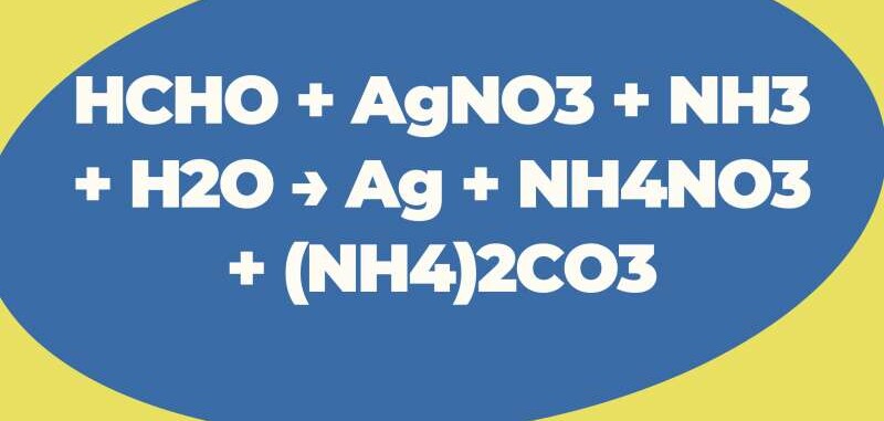 AgNO3 + H2O + NH3 + HCOOH → (NH4)2CO3 + Ag + NH4NO3 | AgNO3 ra Ag