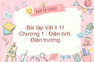 1000 Bài tập Vật lí 11 Chương 1: Điện tích. Điện trường (có đáp án năm 2023)