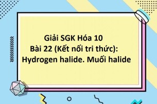 Giải SGK Hóa 10 (Kết nối tri thức) Bài 22: Hydrogen halide. Muối halide