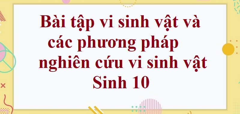 50 Bài tập vi sinh vật và các phương pháp nghiên cứu vi sinh vật (2024) có đáp án chi tiết nhất