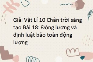 Giải SGK Vật lí 10 (Chân trời sáng tạo) Bài 18: Động lượng và định luật bảo toàn động lượng