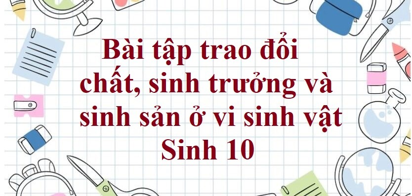 50 Bài tập trao đổi chất, sinh trưởng và sinh sản ở vi sinh vật (2024) có đáp án chi tiết nhất