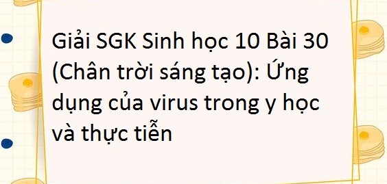 Giải SGK Sinh học 10 (Chân trời sáng tạo) Bài 30: Ứng dụng của virus trong y học và thực tiễn