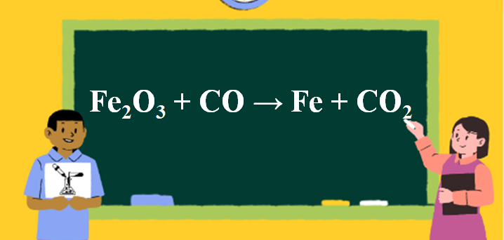 Fe2O3 + CO → Fe + CO2 | Fe2O3 ra Fe