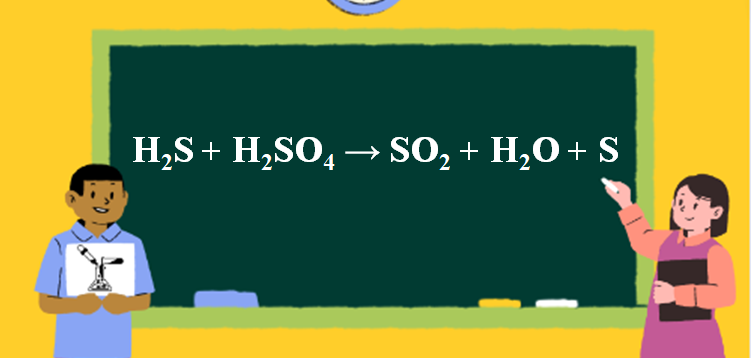 H2S + H2SO4 → SO2 + H2O + S | H2S ra S