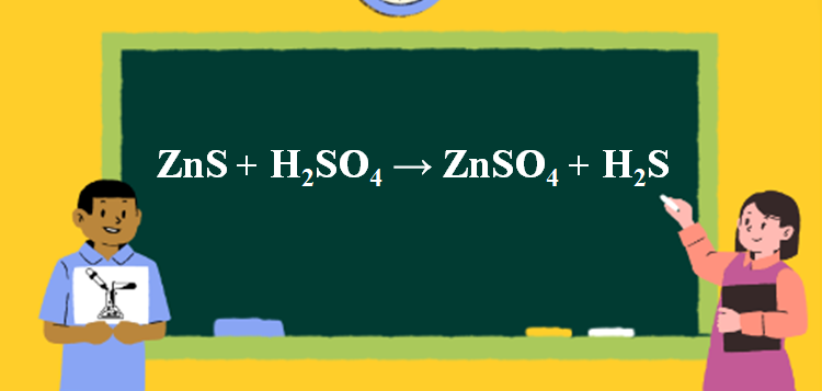 ZnS + H2SO4 → ZnSO4 + H2S | ZnS ra H2S