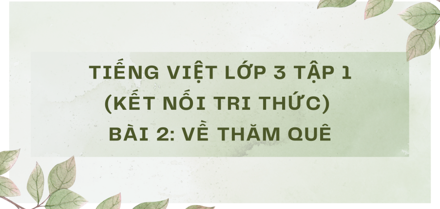 Giải Tiếng Việt lớp 3 Bài 2: Về thăm quê | Kết nối tri thức