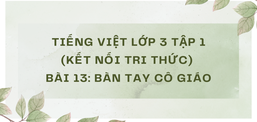 Giải Tiếng Việt lớp 3 Bài 13: Bàn tay cô giáo | Kết nối tri thức