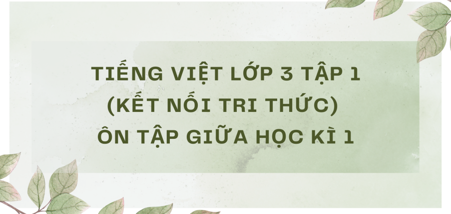 Giải Tiếng Việt lớp 3 Ôn tập giữa học kì 1 | Kết nối tri thức Tiếng Việt