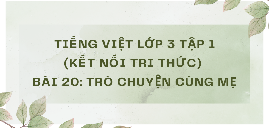 Giải Tiếng Việt lớp 3 Bài 20: Trò chuyện cùng mẹ | Kết nối tri thức