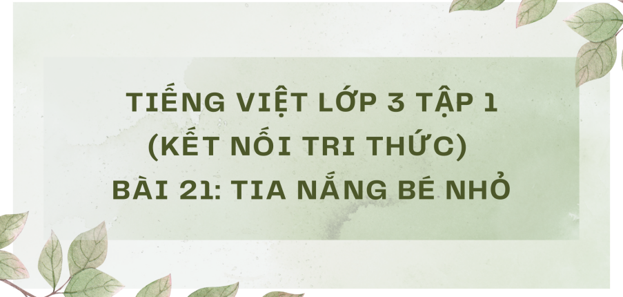 Giải Tiếng Việt lớp 3 Bài 21: Tia nắng bé nhỏ | Kết nối tri thức