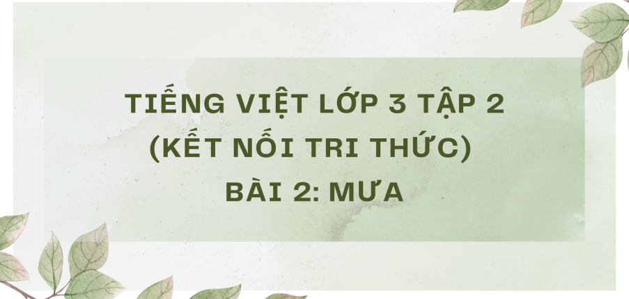 Giải Tiếng Việt lớp 3 Bài 2: Mưa | Kết nối tri thức