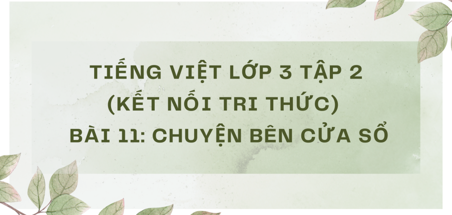 Giải Tiếng Việt lớp 3 Bài 11: Chuyện bên cửa sổ | Kết nối tri thức