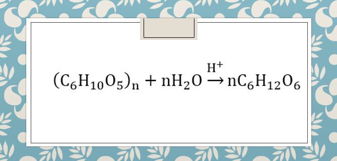 (C6H10O5)n + H2O → nC6H12O6 | Thủy phân tinh bột hoặc xenlulozơ