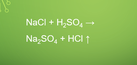 NaCl + H2SO4 → Na2SO4 + HCl ↑ | NaCl ra Na2SO4 | NaCl ra HCl