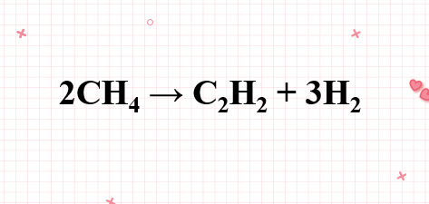 CH4 ra C2H2 | CH4 → C2H2 + H2