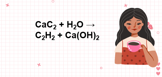 CaC2 + H2O → C2H2 + Ca(OH)2 | CaC2 ra C2H2