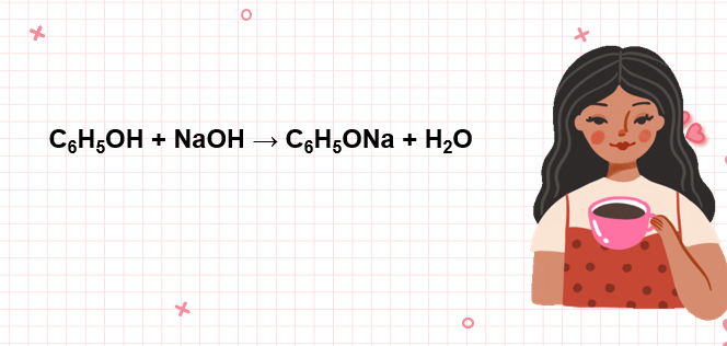 C6H5OH + NaOH → C6H5ONa + H2O | C6H5OH ra C6H5ONa |  Phenol + NaOH