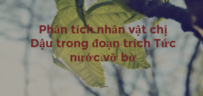 TOP 20 bài Phân tích nhân vật chị Dậu trong đoạn trích Tức nước vỡ bờ (2024) SIÊU HAY