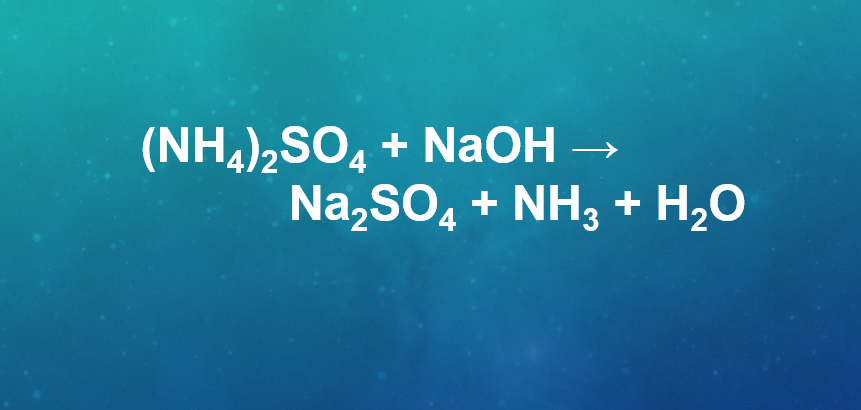 (NH4)2SO4 + NaOH → Na2SO4 + NH3 + H2O | (NH4)2SO4 ra NH3