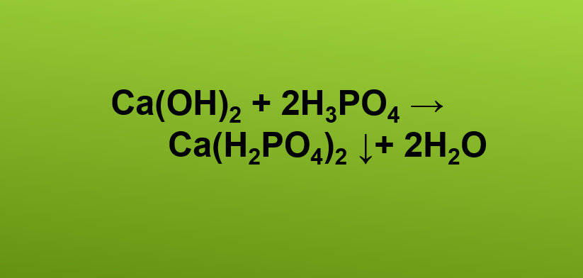 Ca(OH)2 + H3PO4 → Ca(H2PO4)2 ↓ + H2O | Ca(OH)2 ra Ca(H2PO4)2