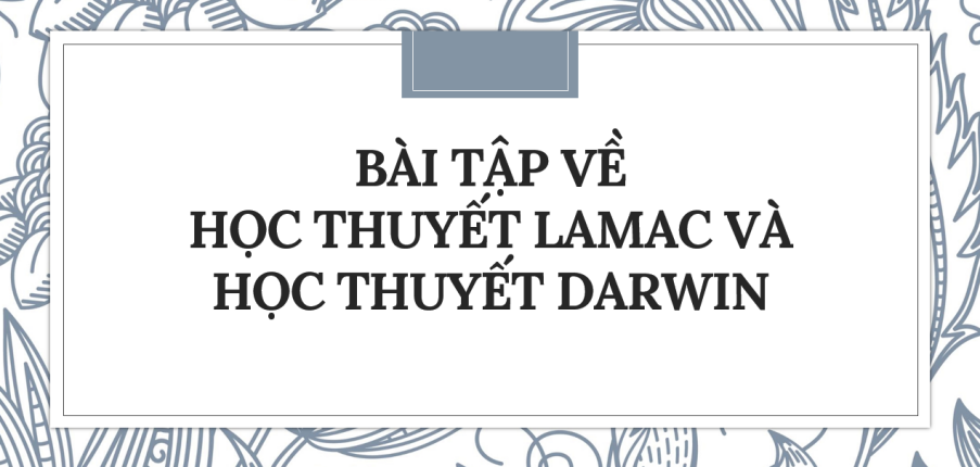 30 bài tập về Học thuyết Lamac và học thuyết Đacuyn (2024) có đáp án chi tiết nhất