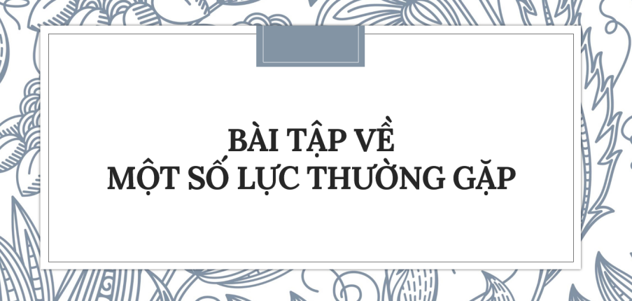 30 bài tập về Một số lực thường gặp (2024) có đáp án chi tiết nhất