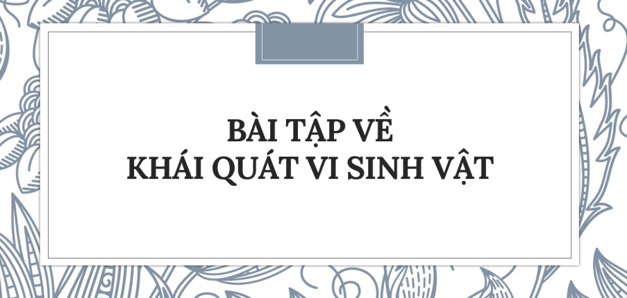 30 Bài tập về Khái quát về vi sinh vật (2024) có đáp án chi tiết nhất