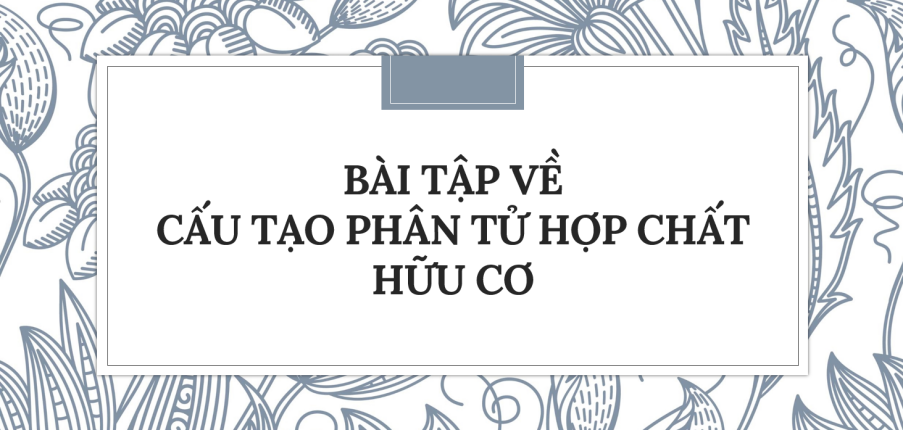 30 Bài tập về Cấu tạo phân tử hợp chất hữu cơ (2024) có đáp án chi tiết nhất