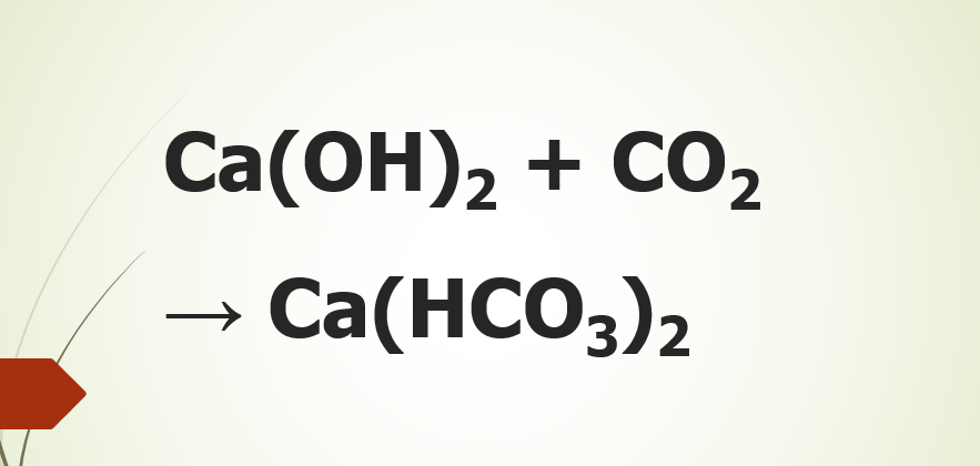 Ca(OH)2 ra Ca(HCO3)2 | Ca(OH)2 + CO2 → Ca(HCO3)2