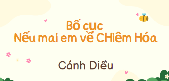 Bố cục Nếu mai em về Chiêm Hóa (2024) chính xác nhất lớp 8 - Cánh diều