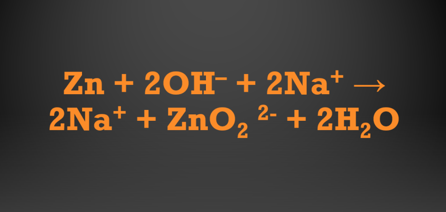 Zn + 2OH– + 2Na+ → 2Na+ + ZnO2 2- + 2H2O| Phương trình ion Zn(OH) + NaOH