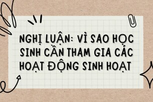 TOP 3 bài văn Nghị luận: Vì sao học sinh cần tham gia các hoạt động sinh hoạt (2024) HAY NHẤT