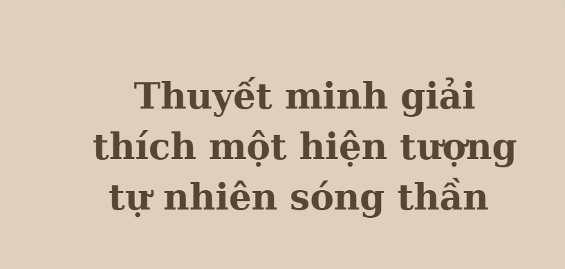 TOP 10 Bài Thuyết minh giải thích một hiện tượng tự nhiên sóng thần (2024) HAY NHẤT