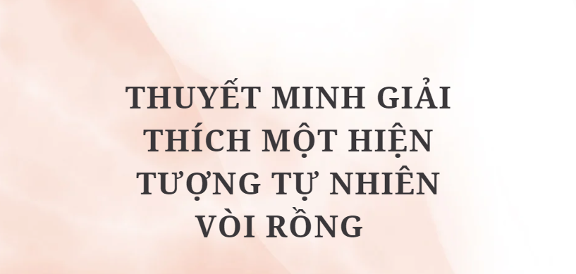 TOP 10 Bài mẫu Thuyết minh giải thích một hiện tượng tự nhiên vòi rồng (2024) HAY NHẤT