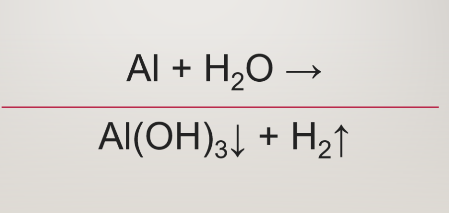 Al + H2O → Al(OH)3↓ + H2↑ | Al ra Al(OH)3